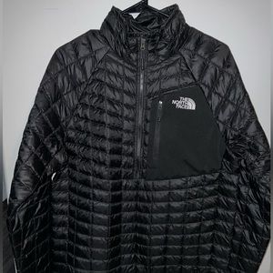 MENS THE NORTH FACE 1/2 zip pullover puffer jacket